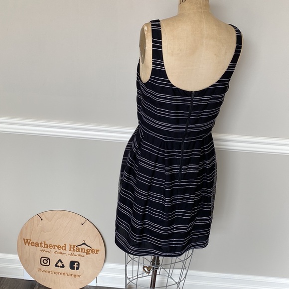 BCBGeneration Sleeveless tank style dress black with white stripes - Picture 6 of 14